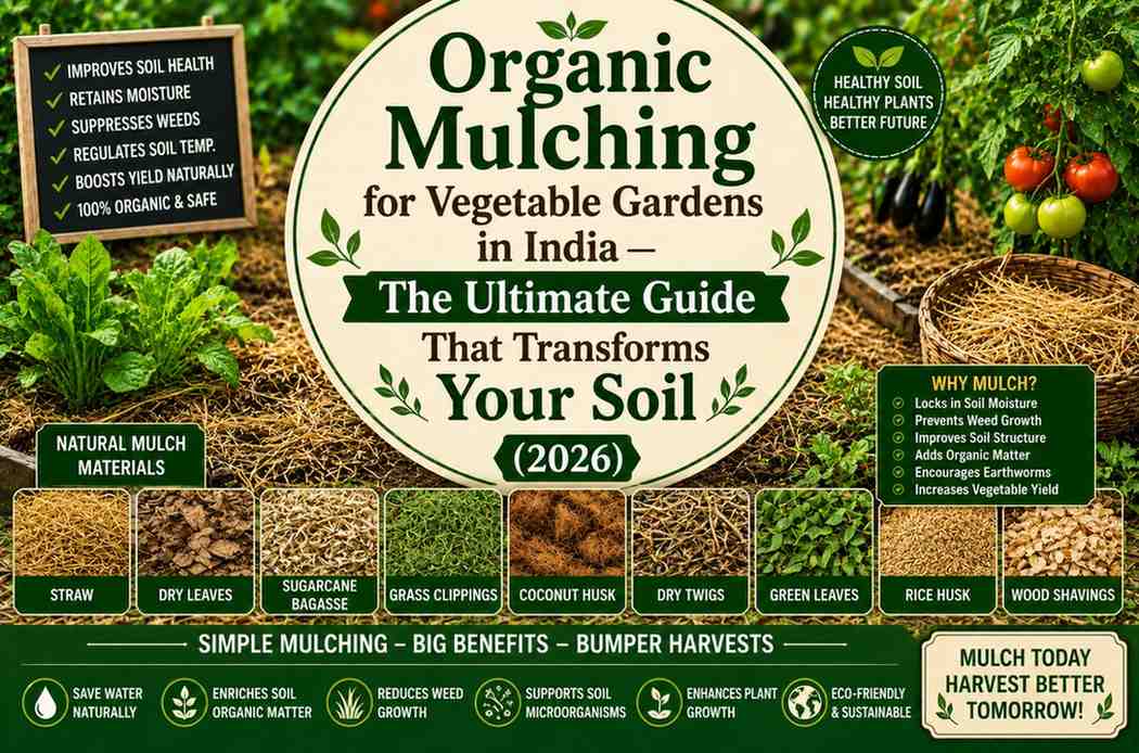 Organic mulching for vegetable gardens