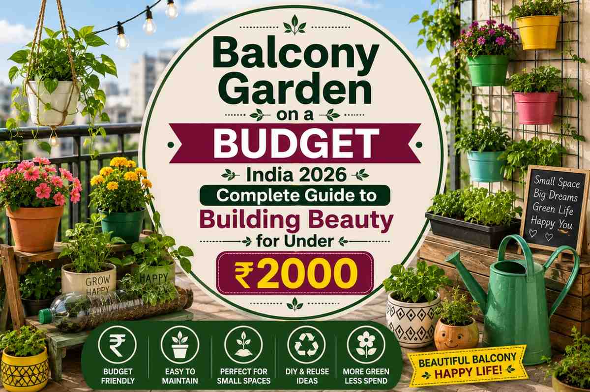 Balcony Garden on a Budget India 2026 — Complete Guide to Building Beauty for Under ₹2000