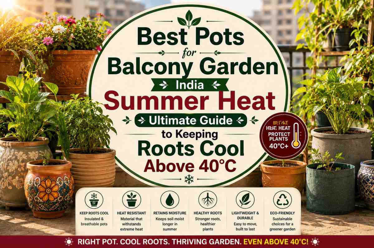 Best Pots for Balcony Garden India Summer Heat — Ultimate Guide to Keeping Roots Cool Above 40°C